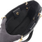 Chanel Tote Bag Quilted Petite Shopping PST Black Caviar Leather Chain — view 3