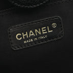Chanel Tote Bag Quilted Petite Shopping PST Black Caviar Leather Chain — view 4