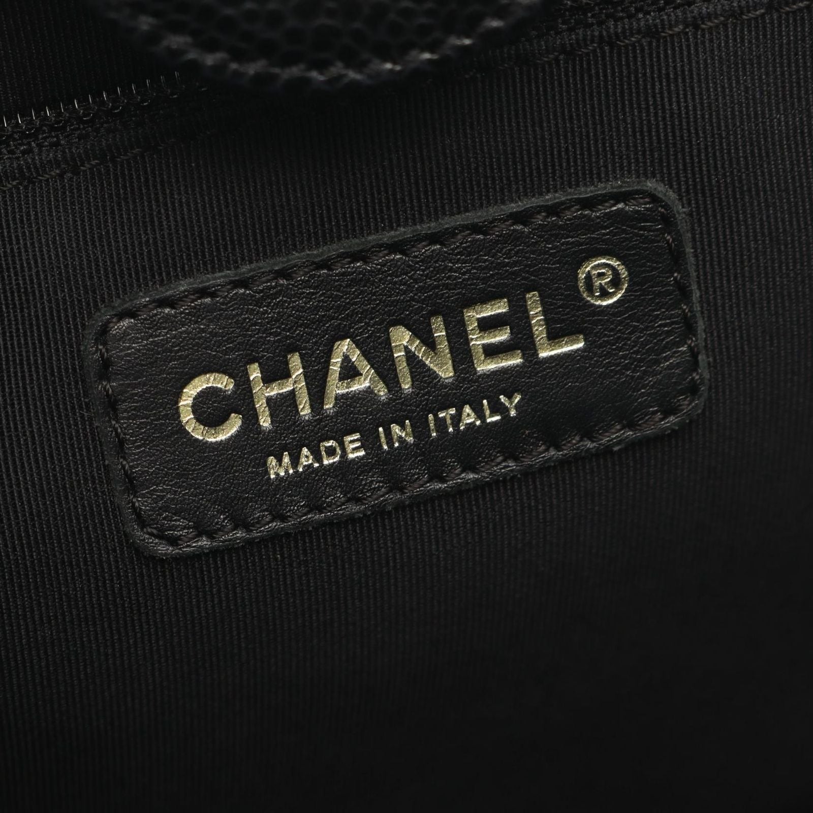 Chanel Tote Bag Quilted Petite Shopping PST Black Caviar Leather Chain — view 4