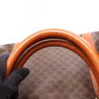 Celine Boston Bag Macadam Bag Brown Canvas Leather — view 8
