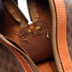 Celine Boston Bag Macadam Bag Brown Canvas Leather — view 7