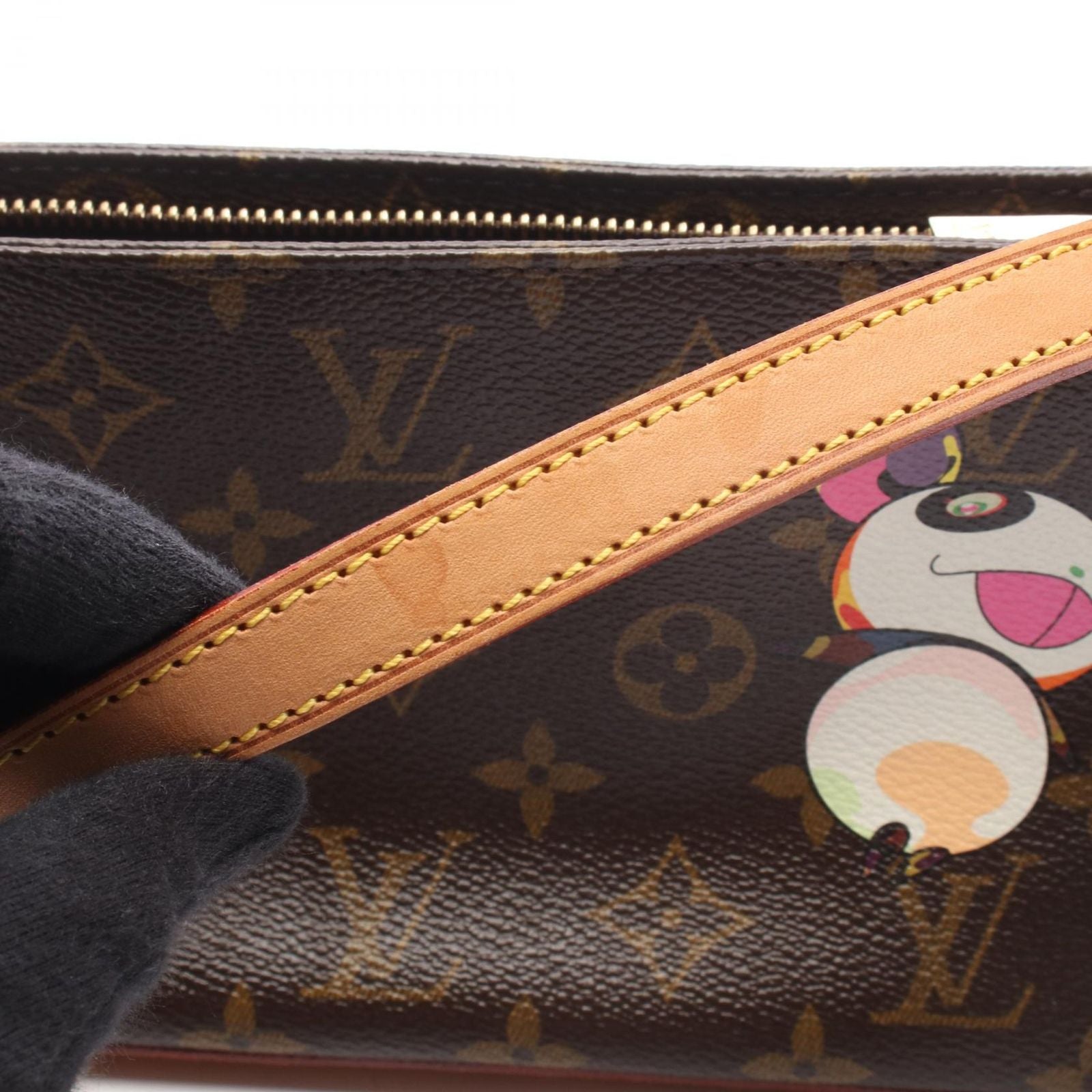 Louis Vuitton Shoulder Bag Trotor Canvas Leather LV Takashi Murakami — view 8