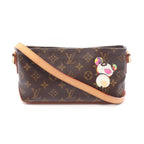 Louis Vuitton Shoulder Bag Trotor Canvas Leather LV Takashi Murakami