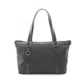 Gucci Tote Bag Abbey GG Pattern Black Nylon Leather