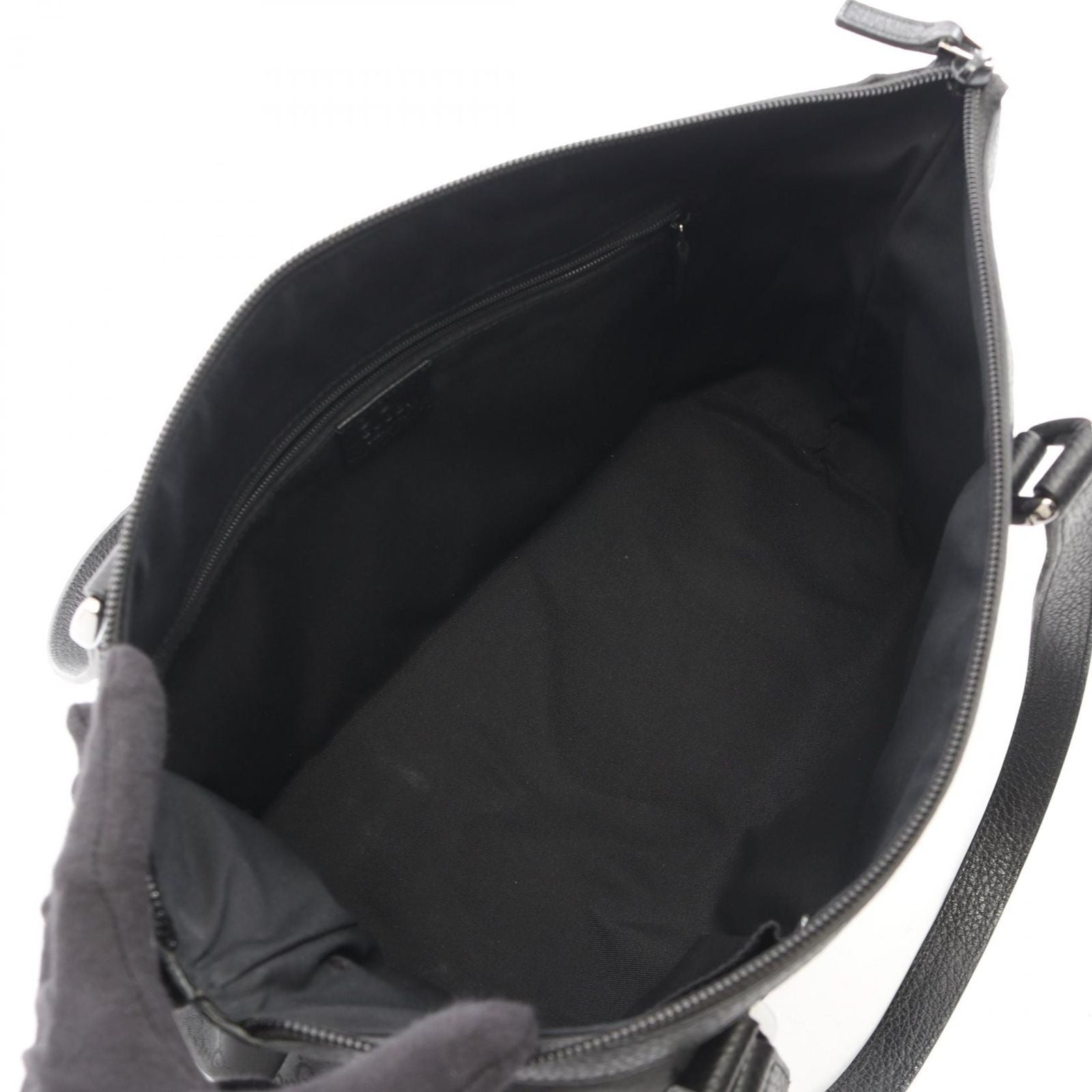 Gucci Tote Bag Abbey GG Pattern Black Nylon Leather — view 3