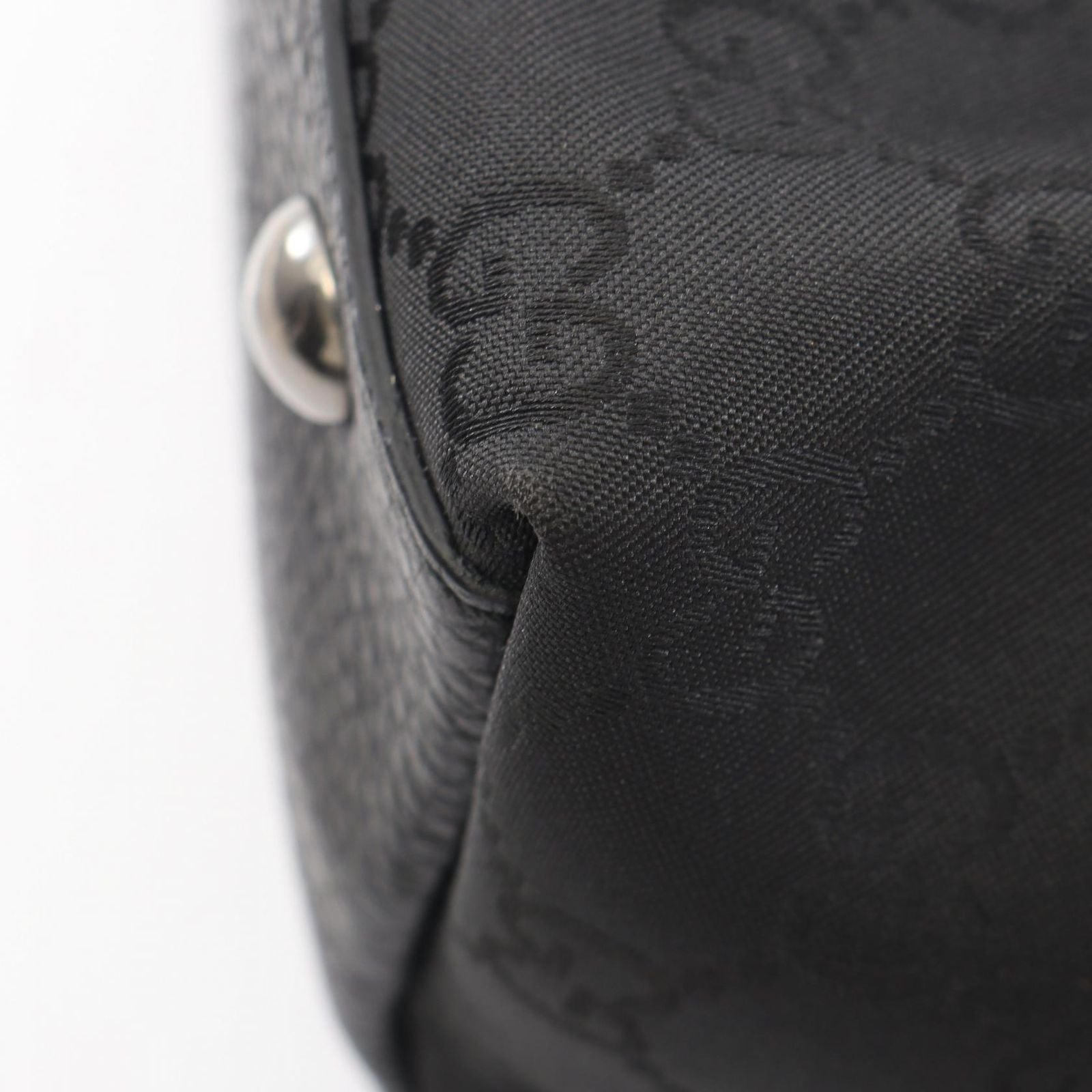 Gucci Tote Bag Abbey GG Pattern Black Nylon Leather — view 5