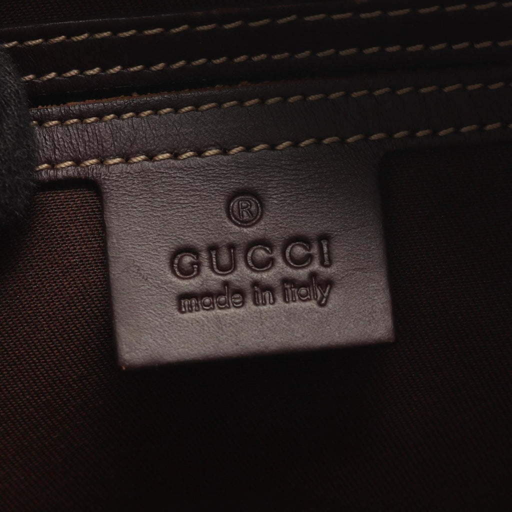 Gucci Shoulder Bag GG Supreme Beige Brown Canvas Leather — view 4