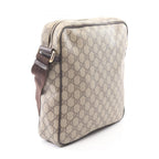 Gucci Shoulder Bag GG Supreme Beige Brown Canvas Leather — view 2