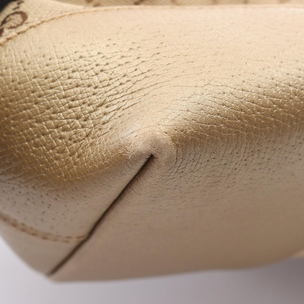 Gucci Bree GG Canvas 2-Way Beige Gold Shoulder Handbag — view 7