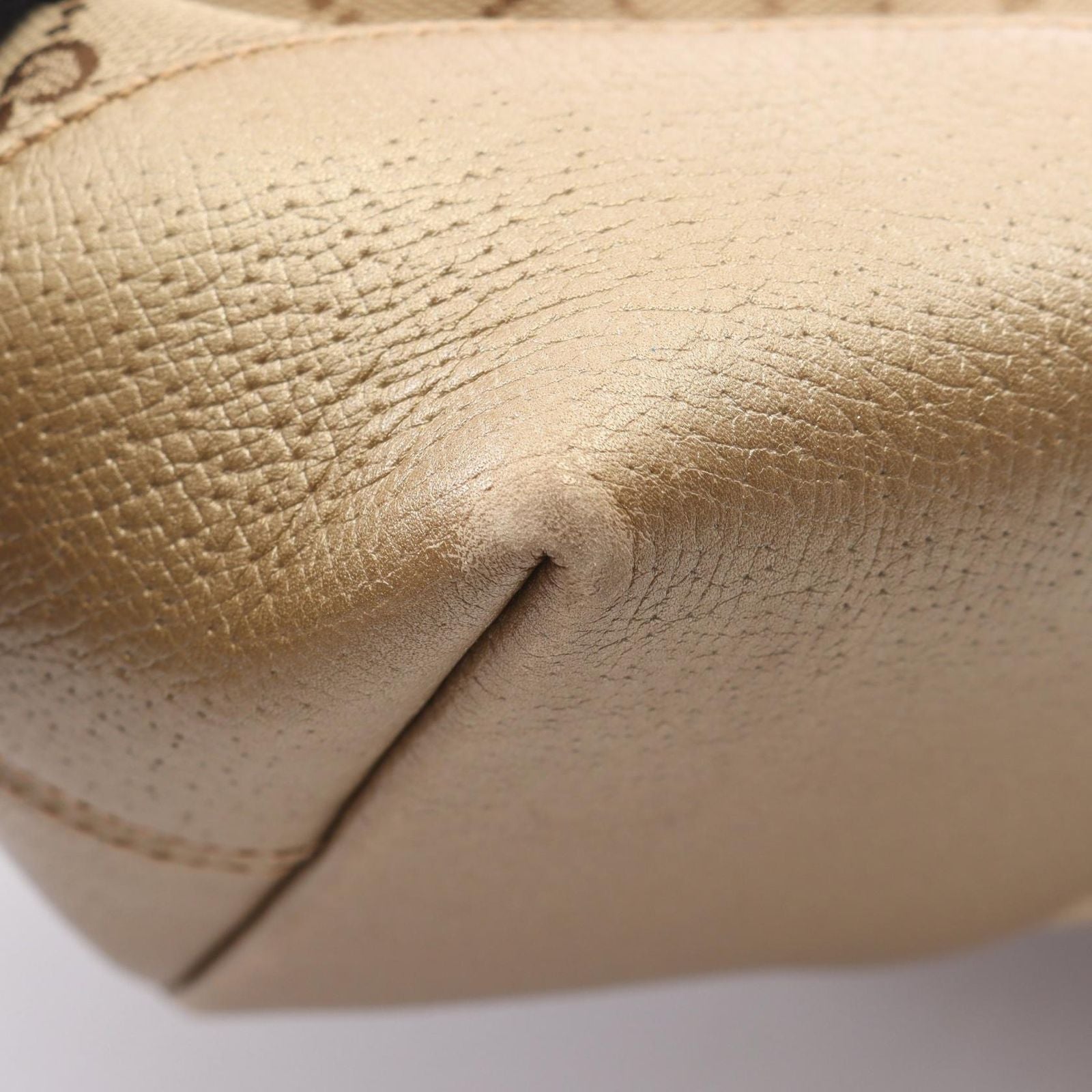 Gucci Bree GG Canvas 2-Way Beige Gold Shoulder Handbag — view 7