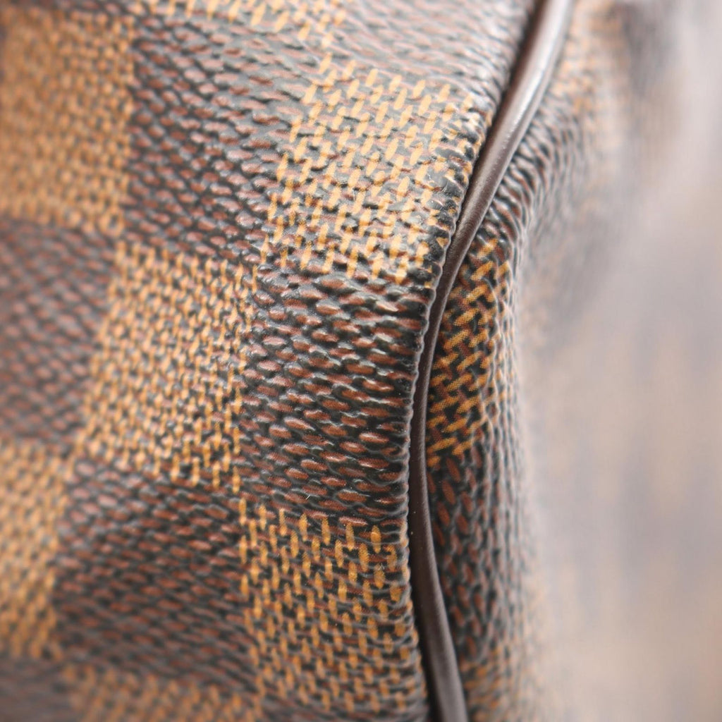 Louis Vuitton Speedy 30 Damier Ebene Canvas Leather Handbag — view 8