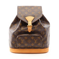 Louis Vuitton Backpack Montsouris MM Monogram Canvas Leather