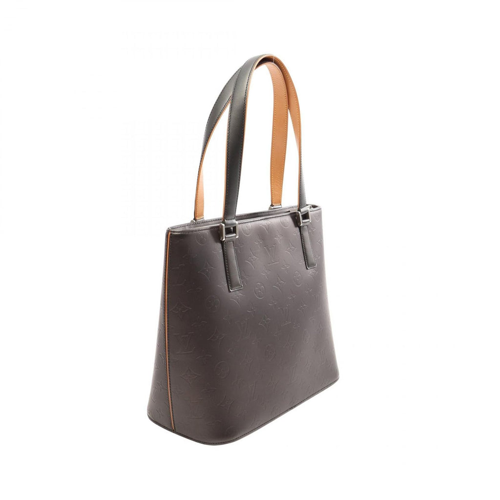 Louis Vuitton Stockton Monogram Matte Noir Leather Handbag — view 2