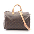 Louis Vuitton Speedy Bandouliere 35 Monogram 2-Way Canvas Leather Handbag