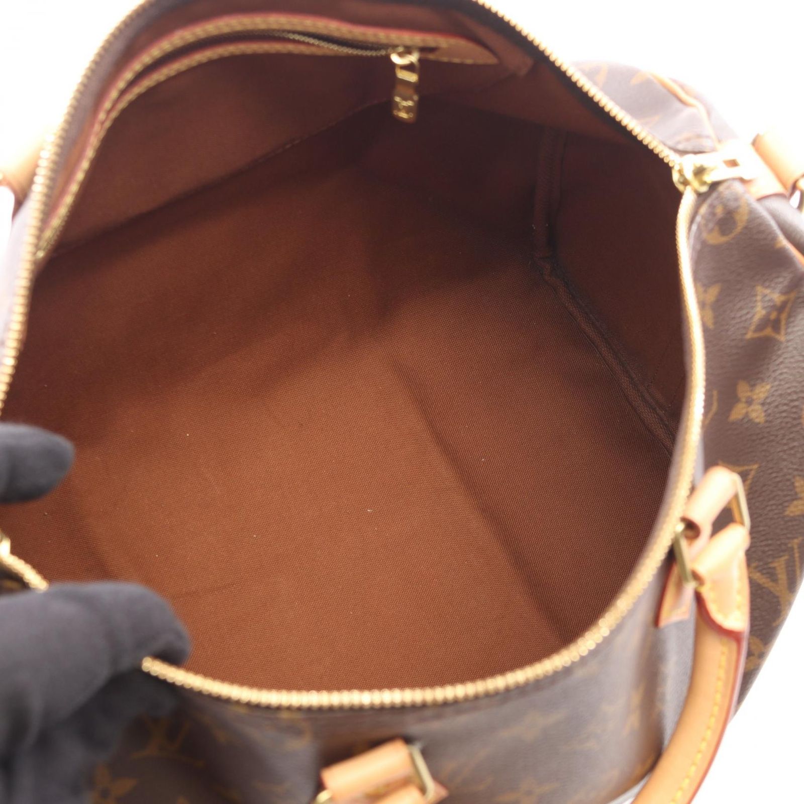 Louis Vuitton Speedy Bandouliere 35 Monogram 2-Way Canvas Leather Handbag — view 3