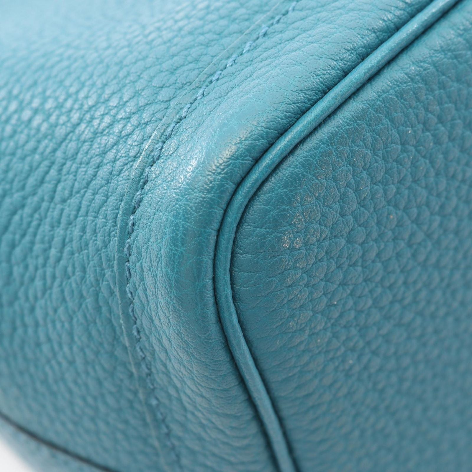 Hermes Tote Bag Garden Party TPM Cobalt Leather — view 8