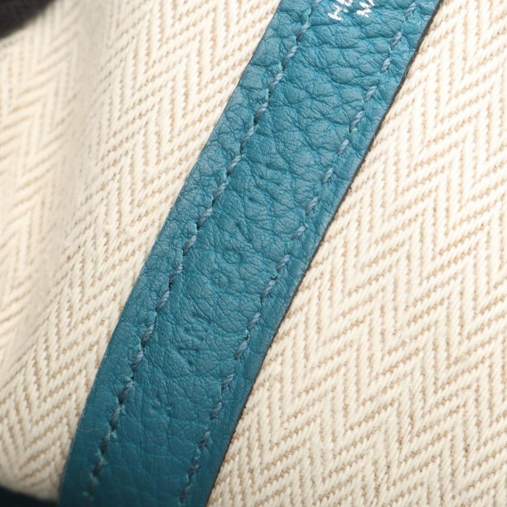 Hermes Tote Bag Garden Party TPM Cobalt Leather — view 5