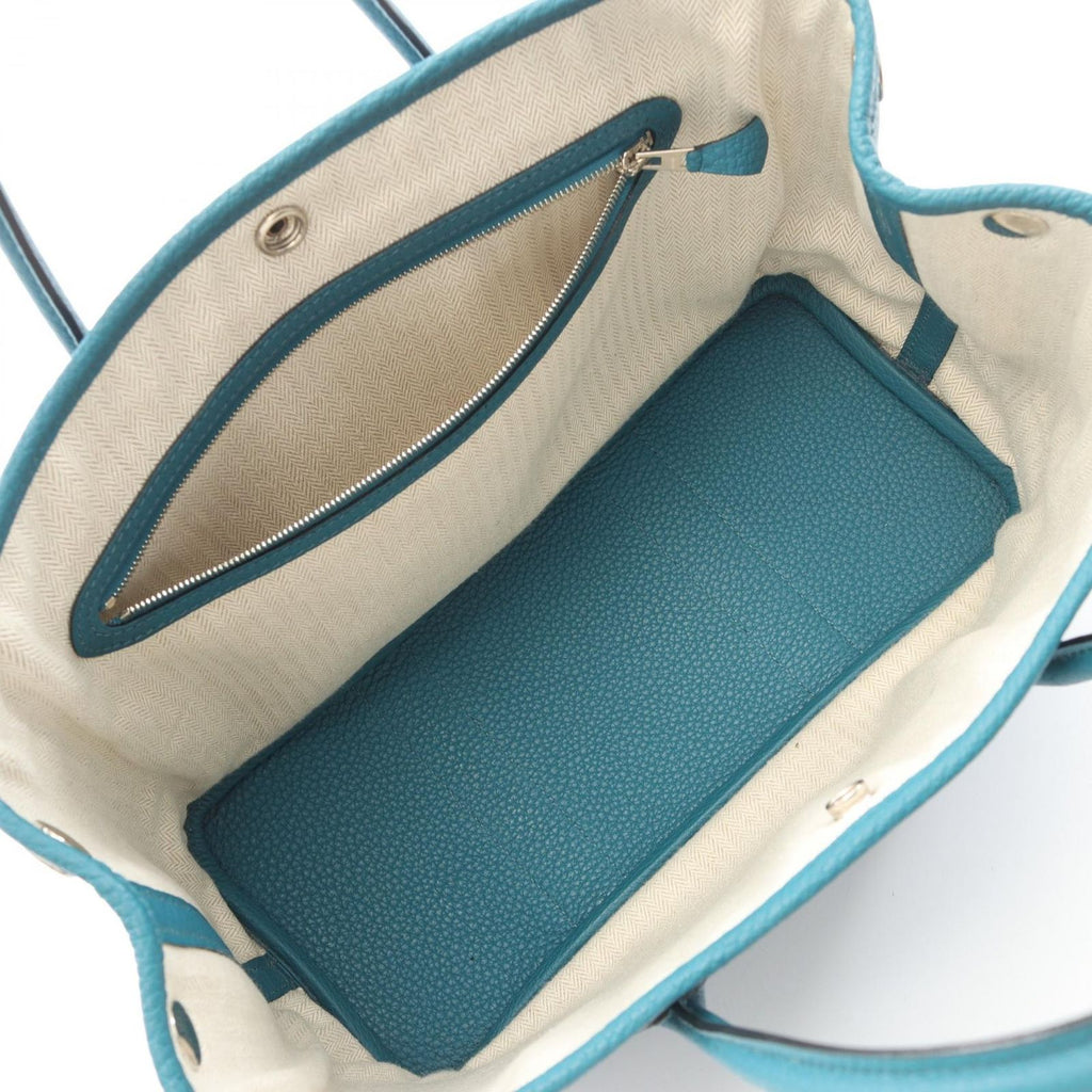 Hermes Tote Bag Garden Party TPM Cobalt Leather — view 3