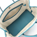 Hermes Tote Bag Garden Party TPM Cobalt Leather — view 3