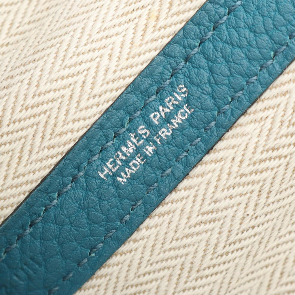 Hermes Tote Bag Garden Party TPM Cobalt Leather — view 4
