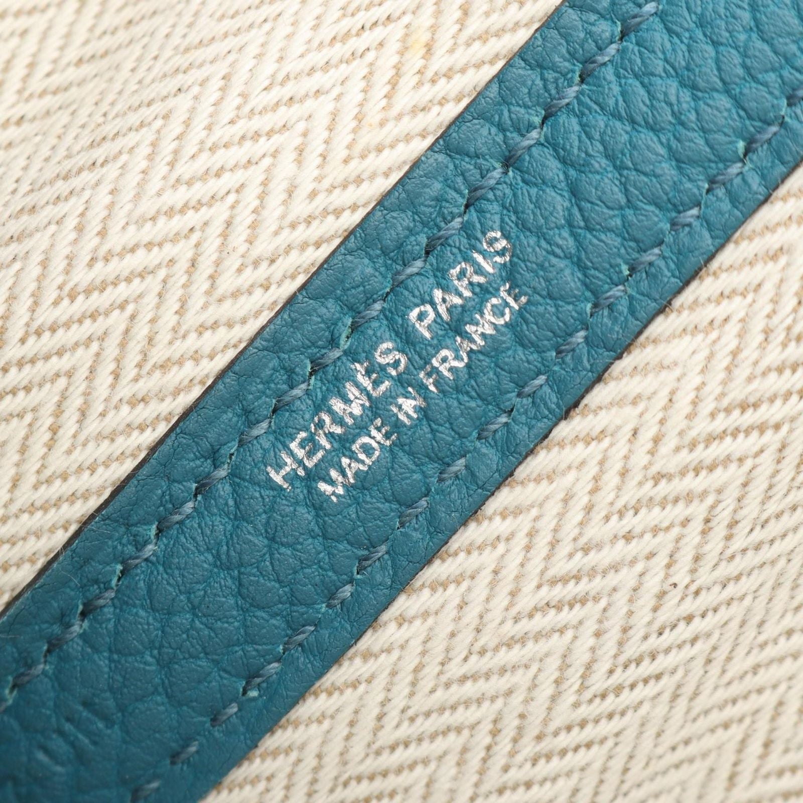 Hermes Tote Bag Garden Party TPM Cobalt Leather — view 4