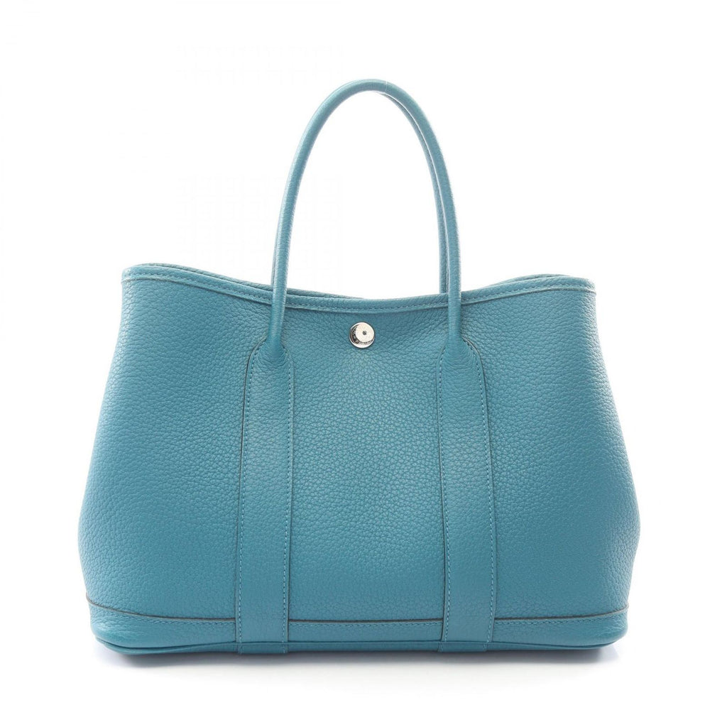Hermes Tote Bag Garden Party TPM Cobalt Leather