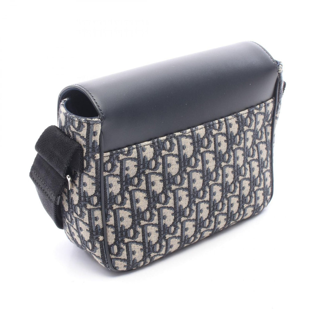 Dior Shoulder Bag Oblique Kids Ivory Navy Black Canvas Leather — view 2