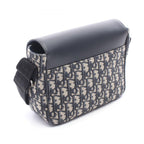 Dior Shoulder Bag Oblique Kids Ivory Navy Black Canvas Leather — view 2