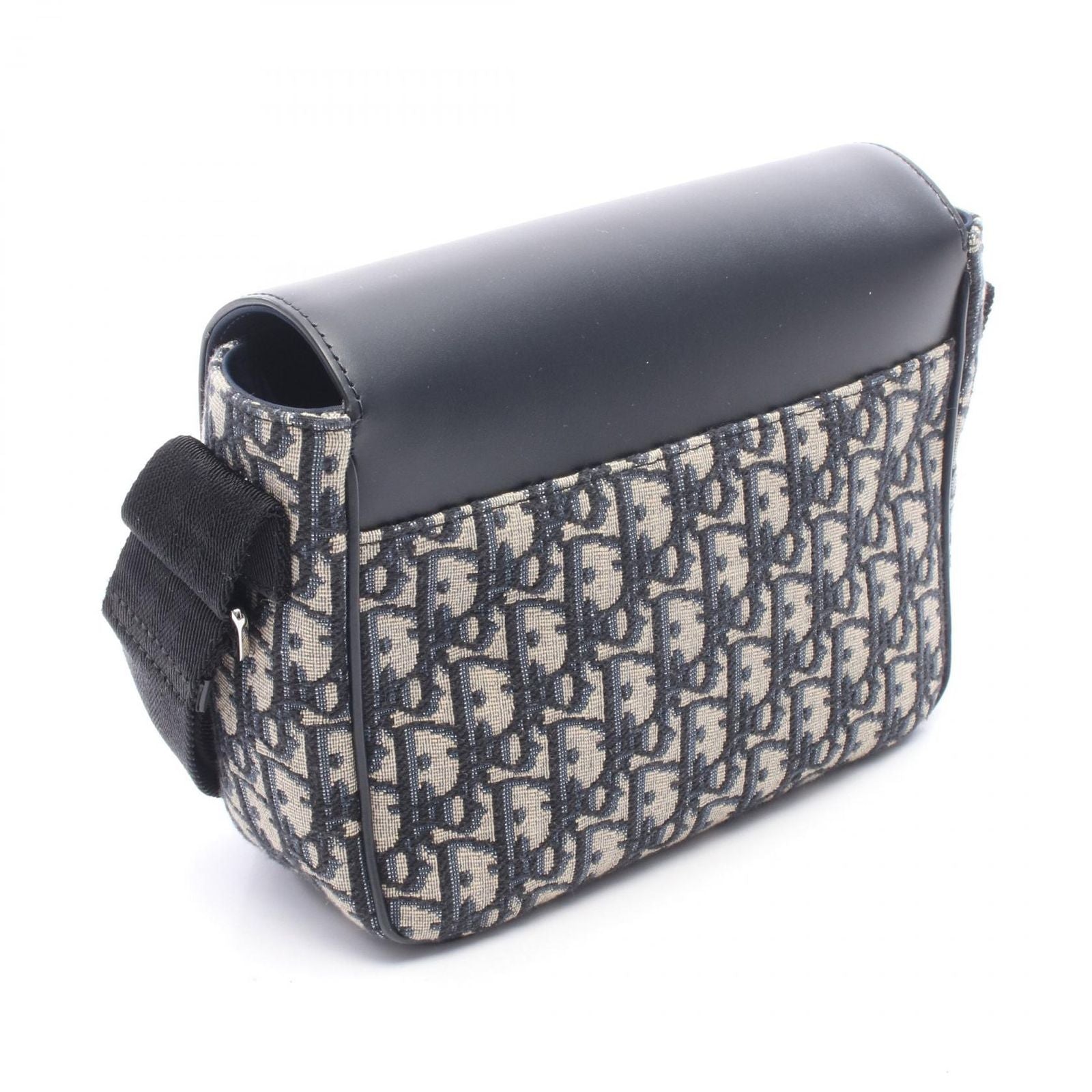 Dior Shoulder Bag Oblique Kids Ivory Navy Black Canvas Leather — view 2