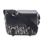 Dior Shoulder Bag Oblique Kids Ivory Navy Black Canvas Leather