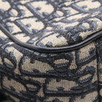 Dior Shoulder Bag Oblique Kids Ivory Navy Black Canvas Leather — view 6
