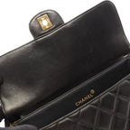Chanel Quilted Face Black Lambskin Shoulder Bag — view 7