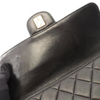 Chanel Quilted Face Black Lambskin Shoulder Bag — view 8