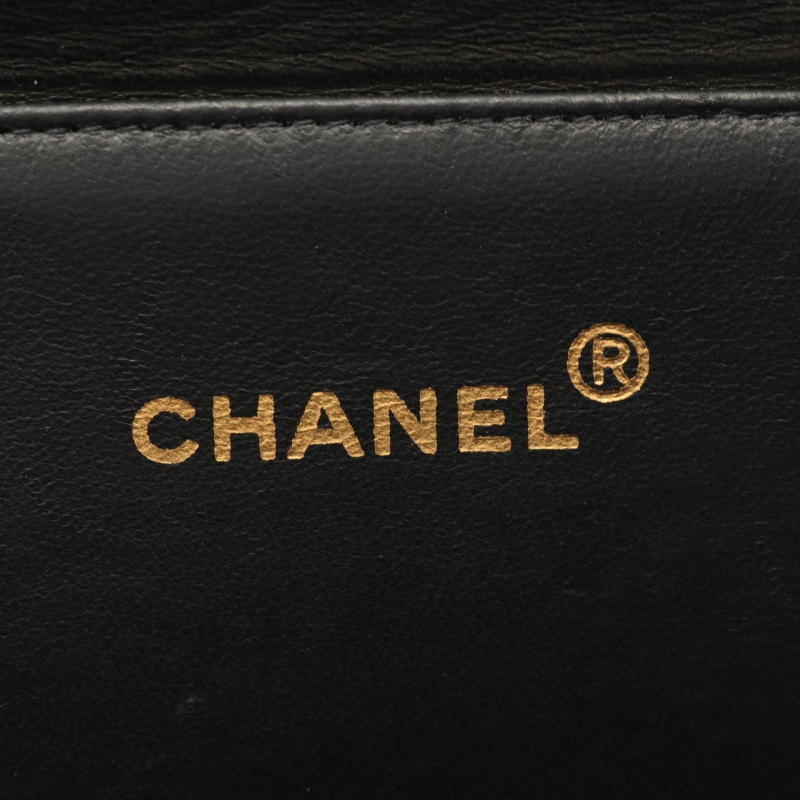 Chanel Quilted Face Black Lambskin Shoulder Bag — view 5