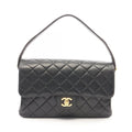 Chanel Quilted Face Black Lambskin Shoulder Bag
