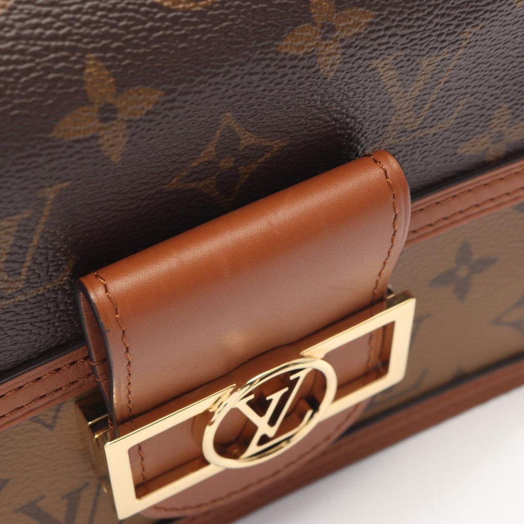 Louis Vuitton Shoulder Bag Dauphine Mini Monogram Reverse Canvas Leather — view 7