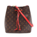 Louis Vuitton Shoulder Bag Neo Noe Monogram Coquelicot Canvas Leather