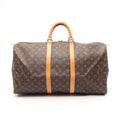 Louis Vuitton Boston Bag Keepall 55 Monogram Canvas Leather