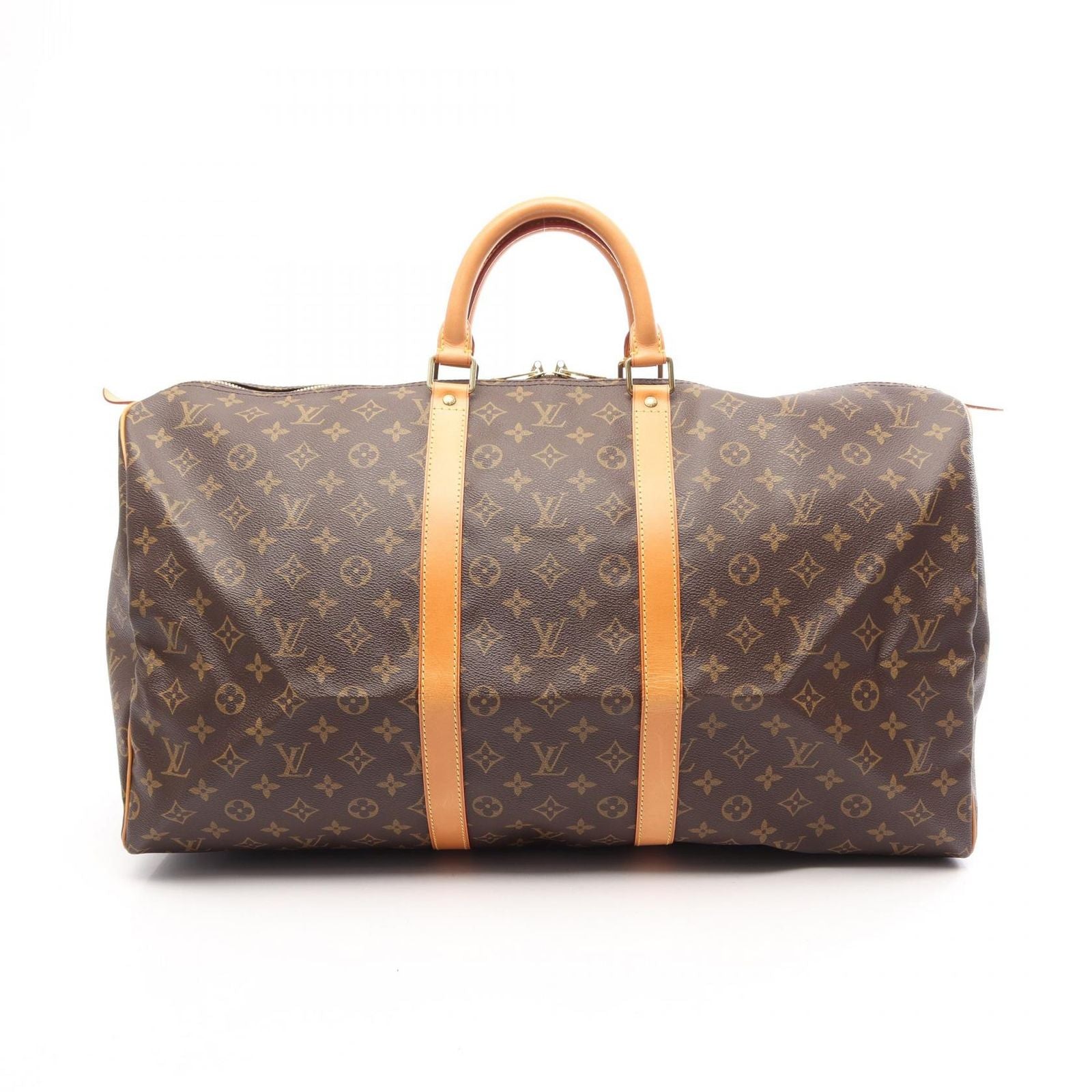 Louis Vuitton Boston Bag Keepall 55 Monogram Canvas Leather