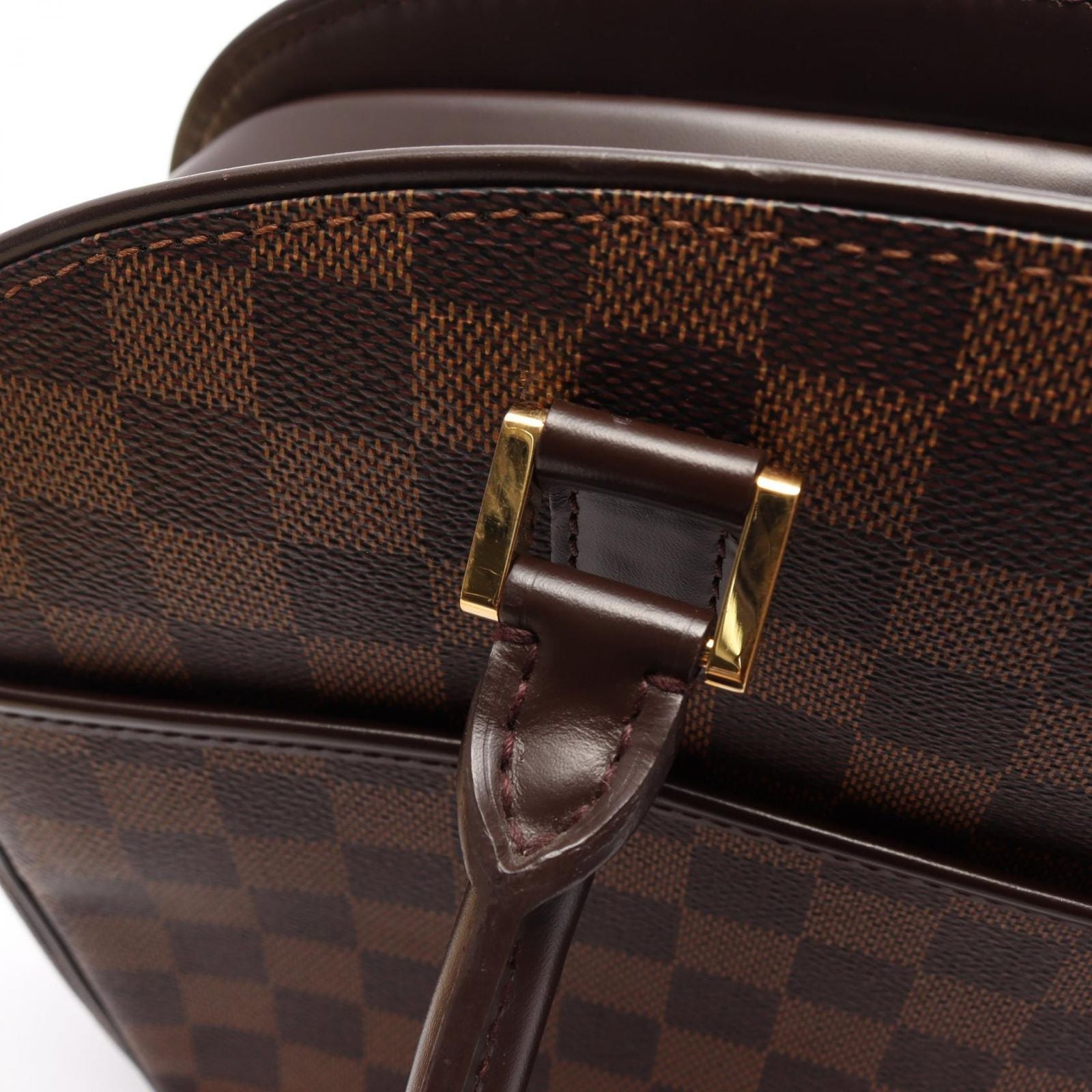 Louis Vuitton Thalia Oriental Damier Ebene Canvas Leather Handbag — view 8