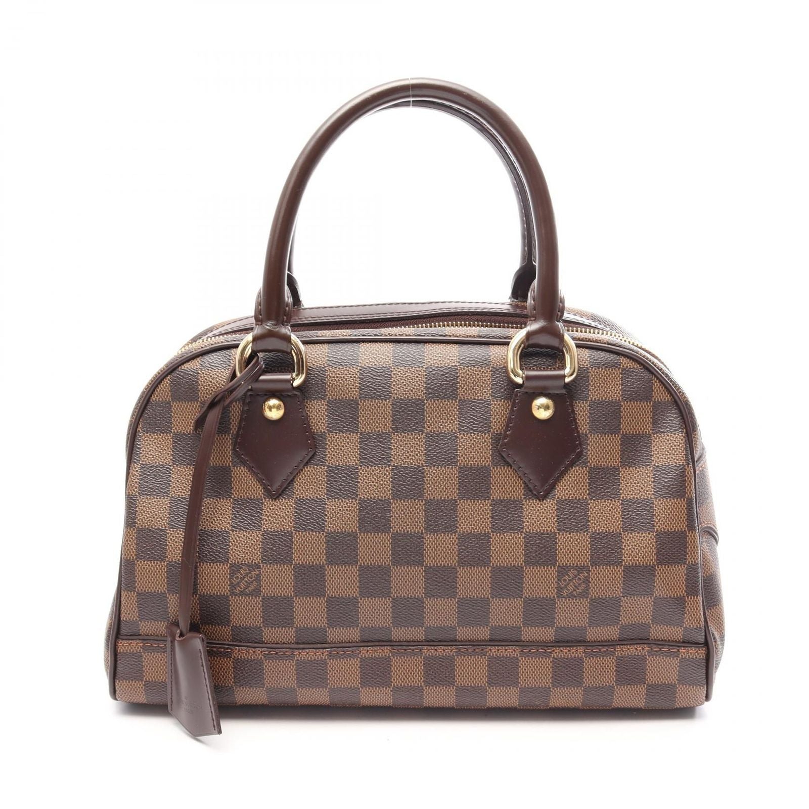 Louis Vuitton Duomo Damier Ebene Canvas Leather Handbag