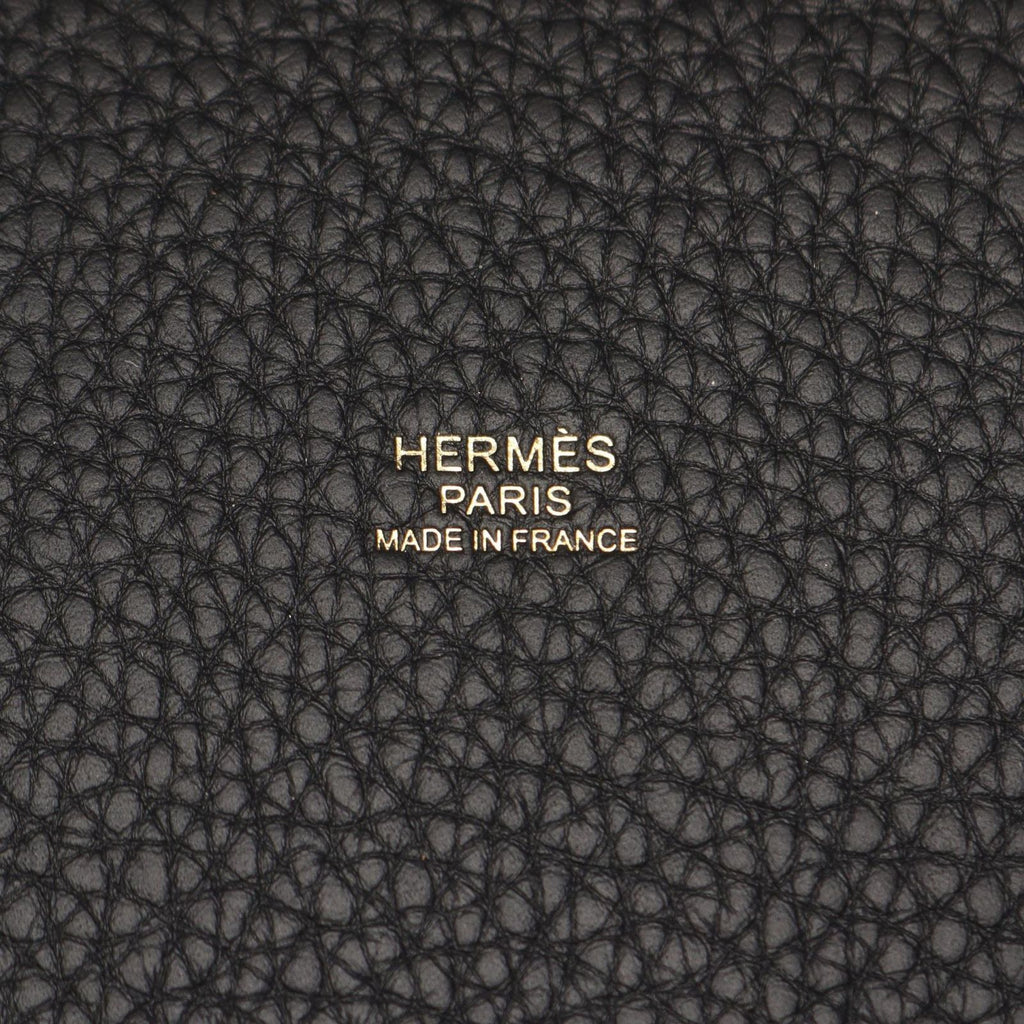 Hermes Picotin Lock PM Black Leather Handbag — view 4