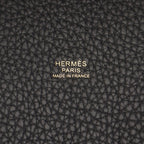 Hermes Picotin Lock PM Black Leather Handbag — view 4