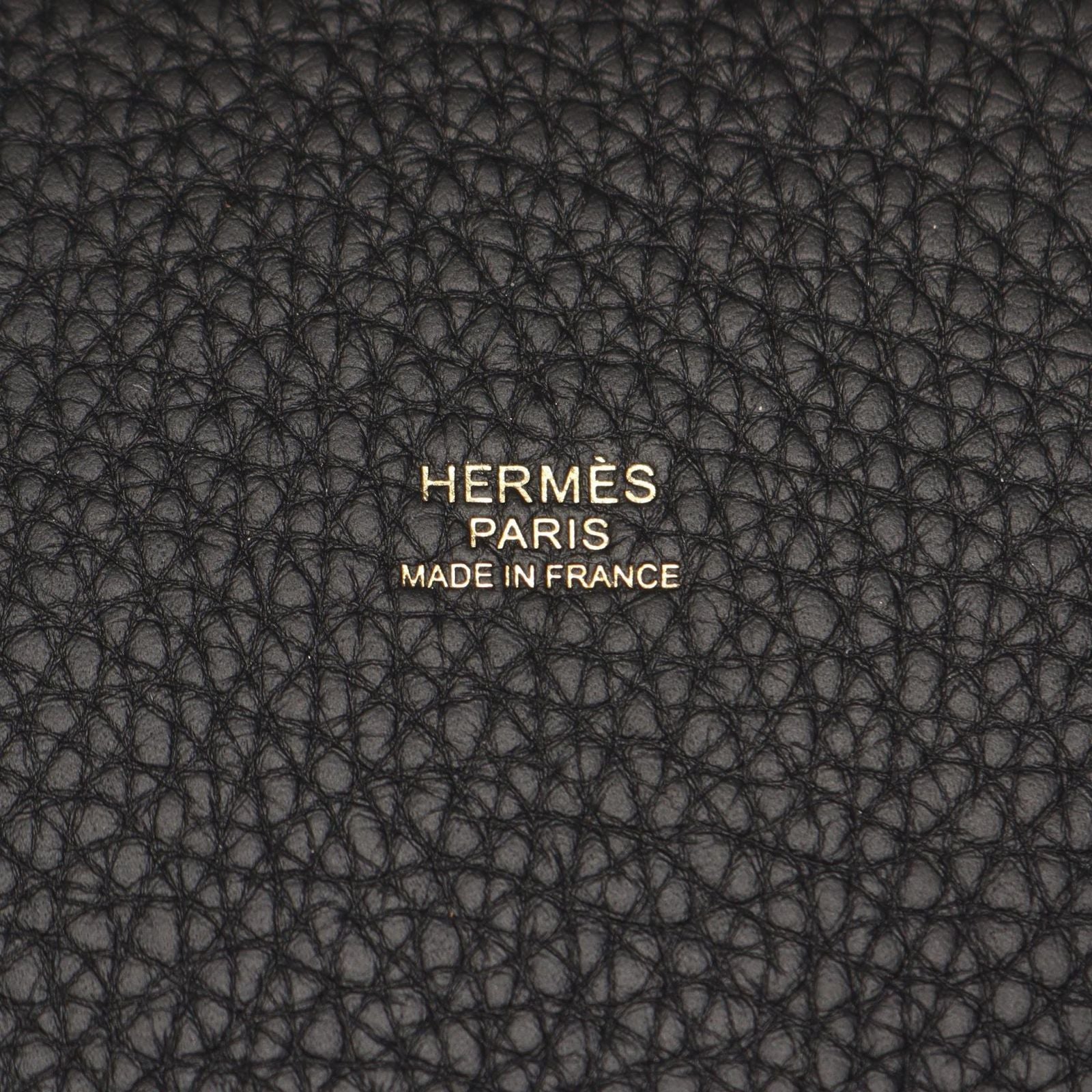 Hermes Picotin Lock PM Black Leather Handbag — view 4