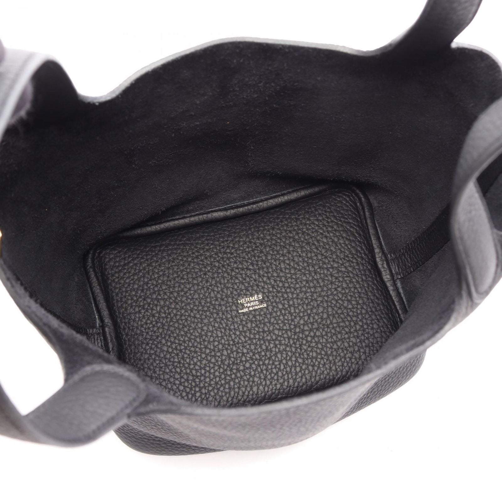 Hermes Picotin Lock PM Black Leather Handbag — view 3