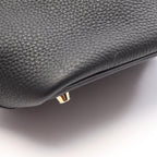 Hermes Picotin Lock PM Black Leather Handbag — view 6