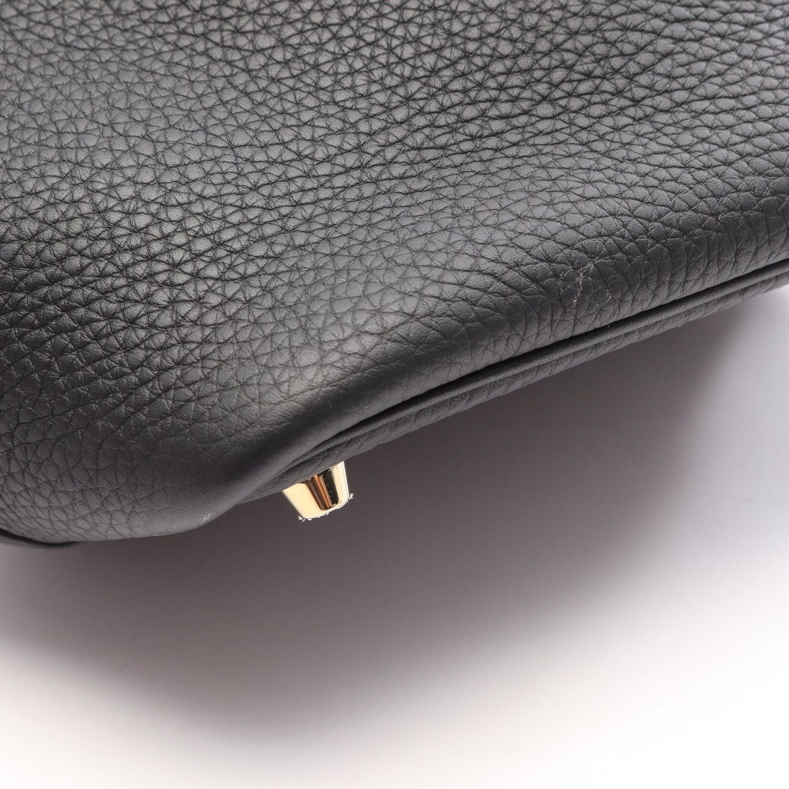 Hermes Picotin Lock PM Black Leather Handbag — view 6