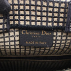 Dior Handbag Book Tote Vertical la Mort Navy Beige Canvas Mini — view 4