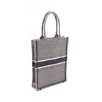 Dior Handbag Book Tote Vertical la Mort Navy Beige Canvas Mini — view 2