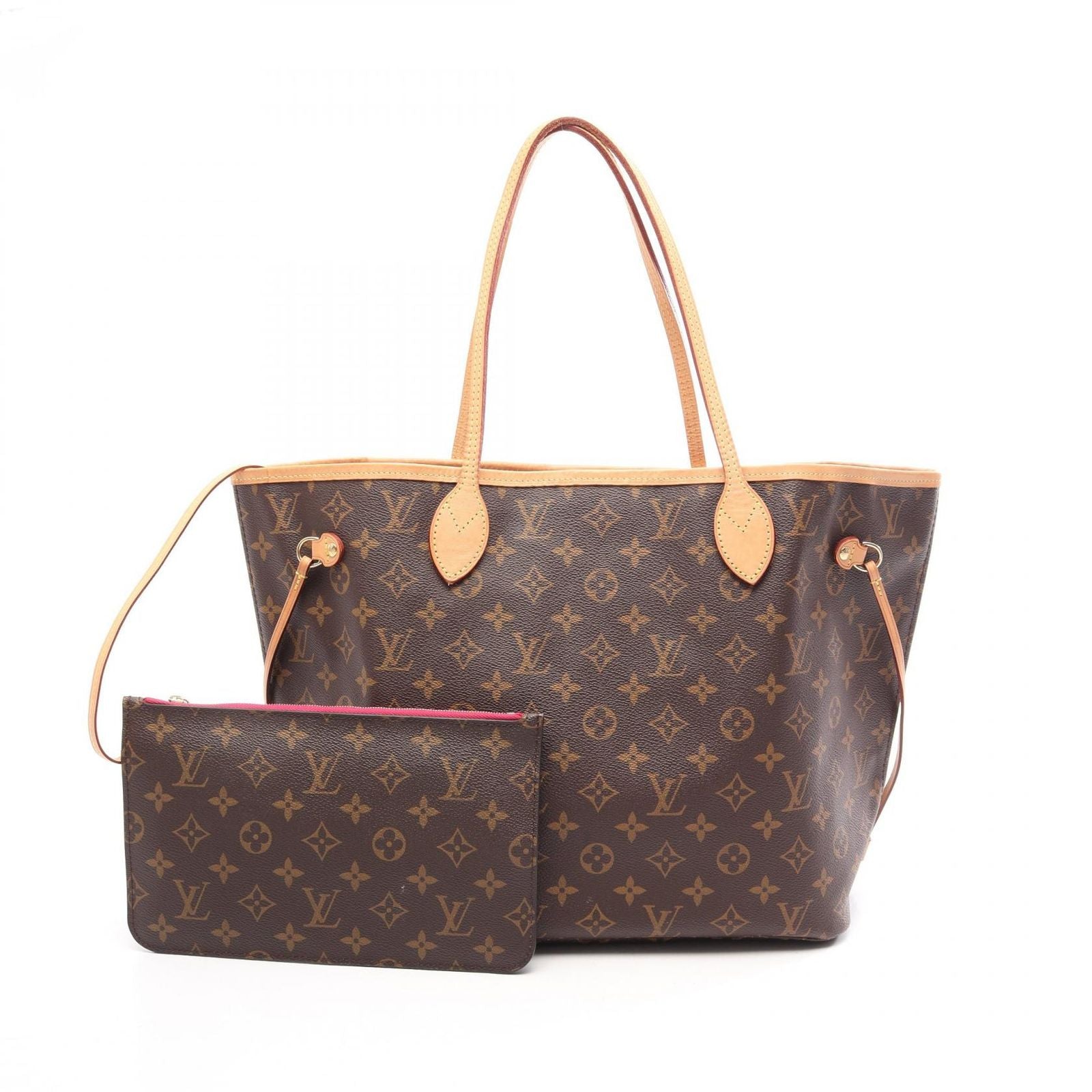 Louis Vuitton Tote Bag Neverfull MM Pivoine Canvas Leather
